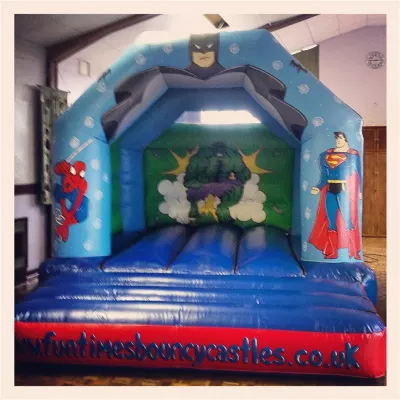super hero bouncy castle Tenby
