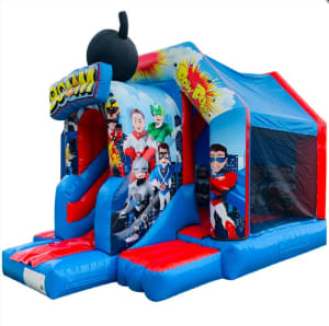 Superhero Bouncy Castle at Birchgrove Superhero Bouncy Castle at Birchgrove