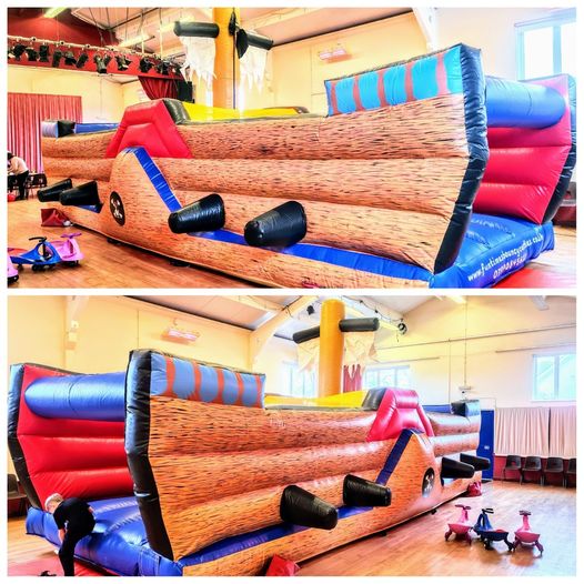 Pirate ship assault course at Cilgerran Village Hall Pirate ship assault course at Cilgerran Village Hall