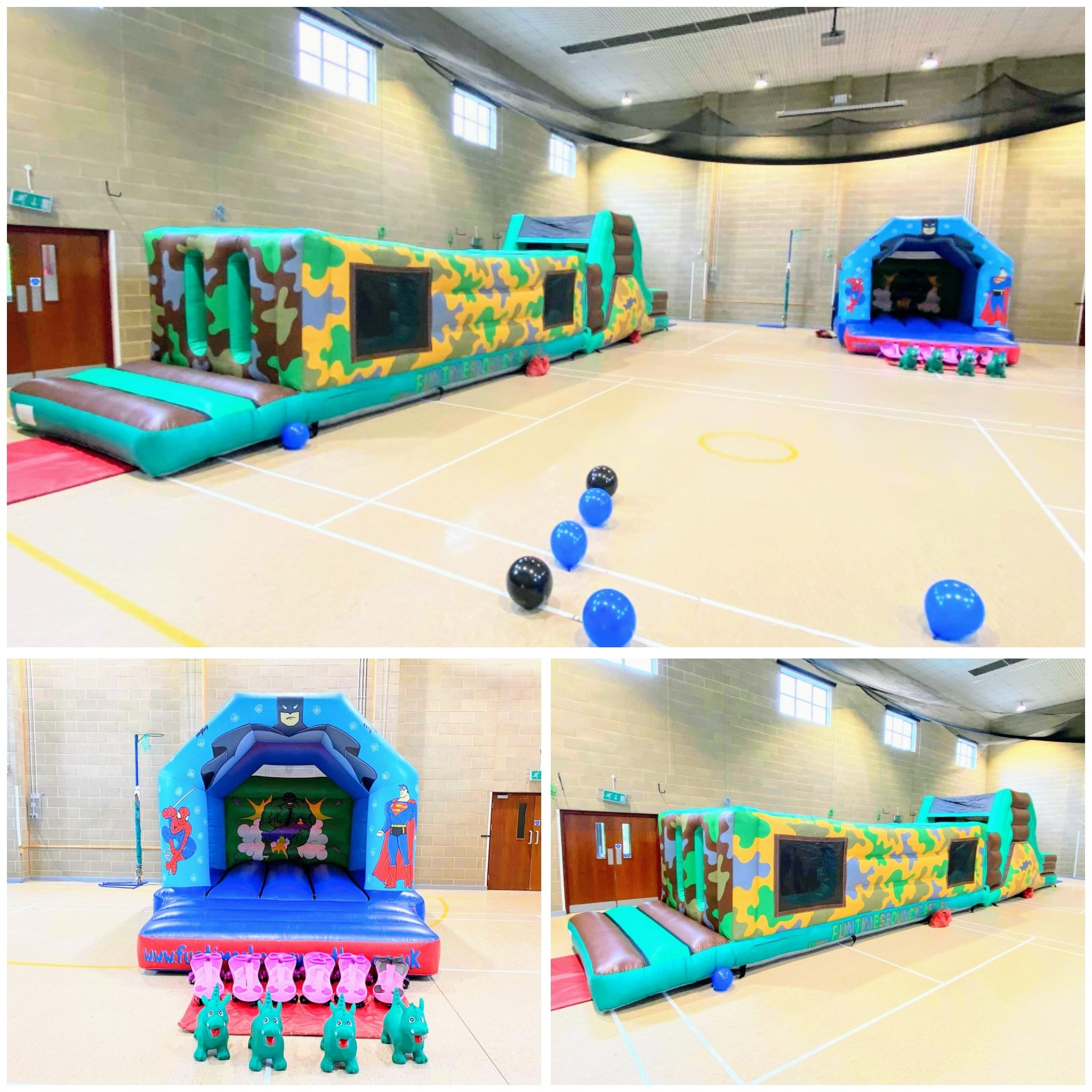 : 45ft Assault Course, Superhero Bouncy Castle