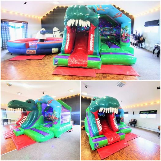 Rodeo Sheep and 3D Dinosaur Disco castle/slide combo