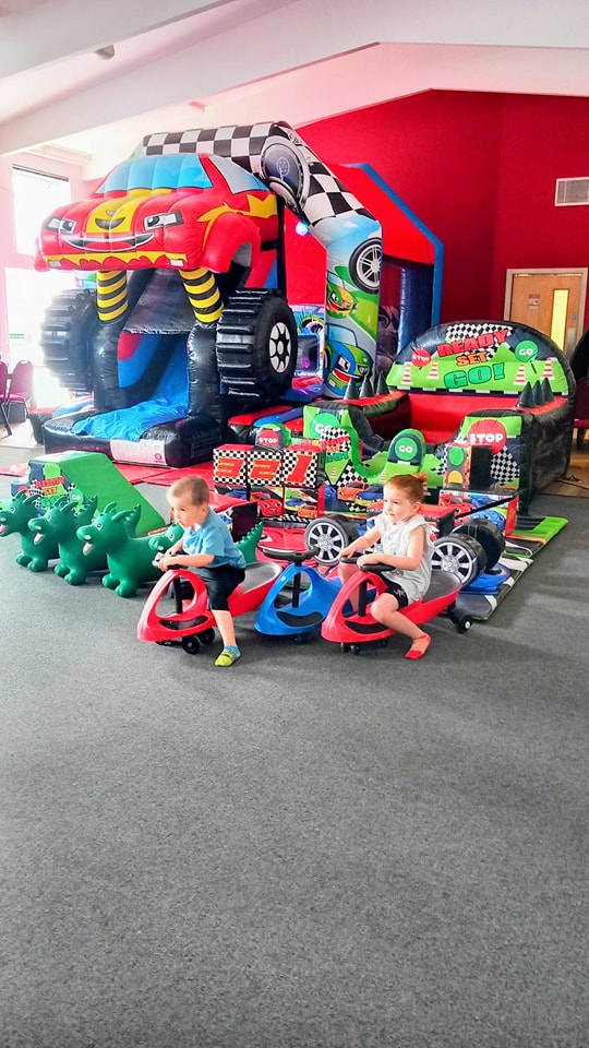 3D Monster Truck Disco castle/slide combo, Race car, themed Soft Play & Ball Pool 