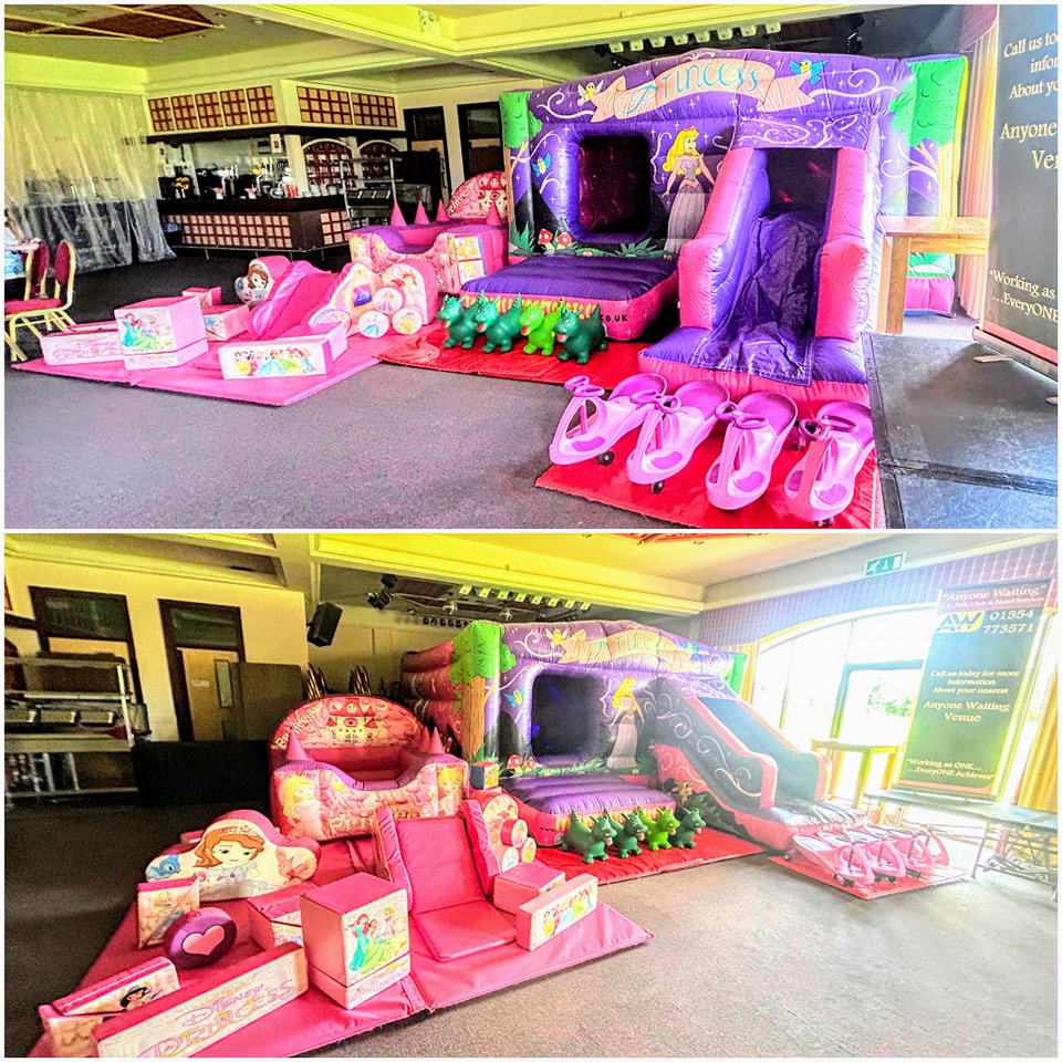 Princess castle/slide combo, Princess theme soft Play & Ball Pool,